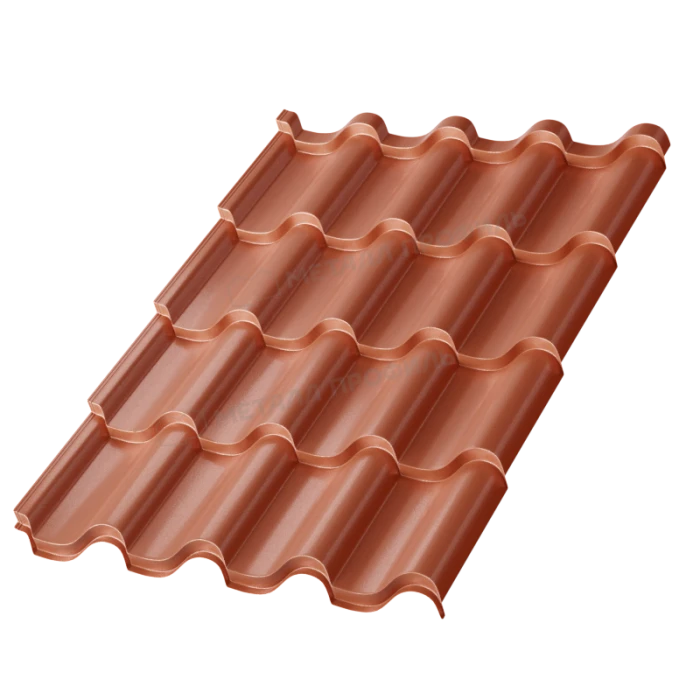 Металлочерепица Металл-Профиль Монтерроса-SL 0,5 PURMAN® Argillite Медный металлик