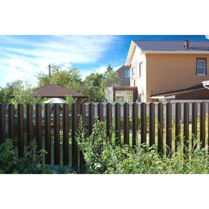 Штакетник П-образный А фигурный Grand Line 0,45 Полиэстер RAL 7004 Сигнальный Серый